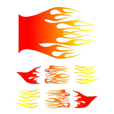 Aυτοκόλλητα Φλόγες σε κόκκινο χρώμα kit - Lampa - 7 τεμ.