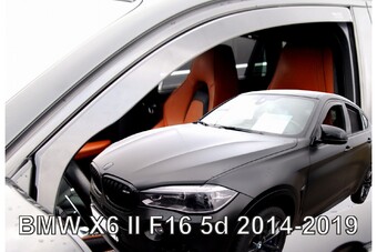 BMW X6 F16 5D 2014-2019 ΣΕΤ ΑΝΕΜΟΘΡΑΥΣΤΕΣ ΑΥΤΟΚΙΝΗΤΟΥ ΑΠΟ ΕΥΚΑΜΠΤΟ ΦΙΜΕ ΠΛΑΣΤΙΚΟ HEKO - 4 ΤΕΜ.