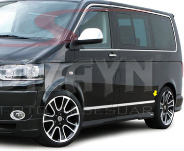 VW T6 TRANSPORTER VAN 2015+ (ΚΟΝΤΟ ΣΑΣΙ) ΔΙΑΚΟΣΜΗΤΙΚΗ ΦΑΣΑ ΠΟΡΤΑΣ ΧΡΩΜΙΟ ΜΕΤΑΛΛΙΚΗ 5ΤΕΜ.