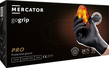 ΓΑΝΤΙΑ ΝΙΤΡΙΛΙΟΥ MERCATOR GOGRIP ΣΕ ΜΑΥΡΟ ΧΡΩΜΑ SMALL (S) ΑΜΙΟ - 50 ΤΕΜ.