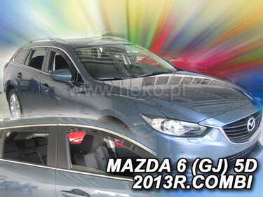 ΑΝΕΜΟΘΡΑΥΣΤΕΣ ΓΙΑ MAZDA 6 GJ 5D COMBI 08/2013+ ΣΕΤ ΑΥΤΟΚΙΝΗΤΟΥ ΑΠΟ ΕΥΚΑΜΠΤΟ ΦΙΜΕ ΠΛΑΣΤΙΚΟ HEKO - 4 ΤΕΜ.