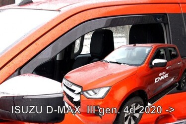 ΑΝΕΜΟΘΡΑΥΣΤΕΣ ΓΙΑ ISUZU D-MAX 4D 2020+ ΖΕΥΓΑΡΙ ΑΠΟ ΕΥΚΑΜΠΤΟ ΦΙΜΕ ΠΛΑΣΤΙΚΟ HEKO - 2 ΤΕΜ.