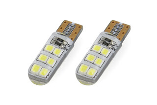 T10 ΛΑΜΠΑΚΙ STANDARD LED SILCA 12V - 1,5W - 5600K - 12LED (ΛΕΥΚΟ/ΨΥΧΡΟ) AMiO - 2 ΤΕΜ.