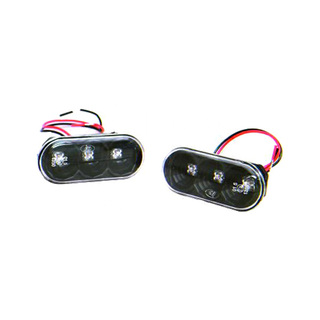 FORD FIESTA 02-08 / FOCUS 04-08 / SEAT IBIZA 02-08 / VW GOLF 3 91-97 ΦΛΑΣ ΦΤΕΡΟΥ ΜΑΥΡΟ+LED