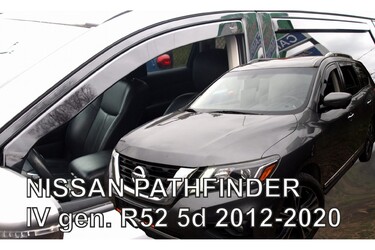 ΑΝΕΜΟΘΡΑΥΣΤΕΣ ΓΙΑ NISSAN PATHFINDER IV R52 5D 2012-2020 ΣΕΤ ΑΥΤΟΚΙΝΗΤΟΥ ΑΠΟ ΕΥΚΑΜΠΤΟ ΦΙΜΕ ΠΛΑΣΤΙΚΟ HEKO - 4 ΤΕΜ.