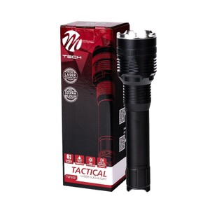 ΦΑΚΟΣ ΧΕΙΡΟΣ 1x10W 240lm IP65 171mm Φ42mm 3300mAh Li-ion TACTICAL LASER FLASHLIGHT M-TECH - 1 Τεμ.