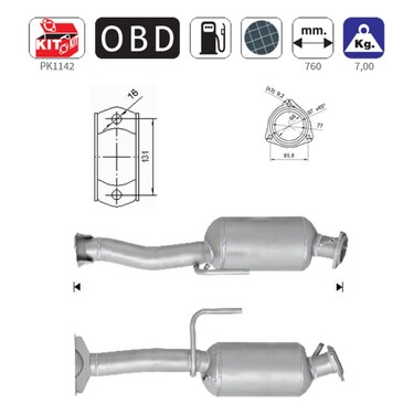 ΦΙΛΤΡΟ DPF ΣΙΛΙΚΟΝΟΥΧΟ ΚΑΡΒΙΔΙΟ SIC JEEP COMMANDER/CHEROKEE 2.7 + 3.0 TD 2002-2010