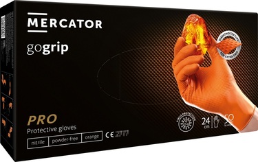 ΓΑΝΤΙΑ ΝΙΤΡΙΛΙΟΥ MERCATOR GOGRIP ΣΕ ΠΟΡΤΟΚΑΛΙ ΧΡΩΜΑ MEDIUM (M) ΑΜΙΟ - 50 ΤΕΜ.