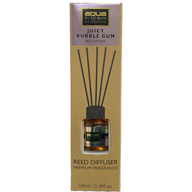 Αρωματικό Χώρου Juicy Bubblegum Home Reed Diffuser με 6 Στικς Aqua 100 ml - 1 τμχ