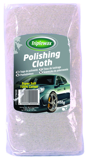 ΠΑΝΙ ΓΙΑ ΓΥΑΛΙΣΜΑ ΒΑΜΒΑΚΕΡΟ 100% (COTTON) 400g/500x27cm CARPLAN TRIPLEWAX POLISHING CLOTH