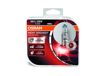 H1 55W P14,5s ΛΑΜΠΕΣ OSRAM NIGHT BREAKER UNLIMITED 2 ΤΕΜΑΧΙΑ ΣΕ ΚΟΥΤΙ