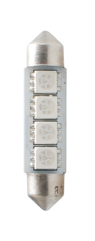 ΛΑΜΠΑΚΙΑ ΠΛΑΦΟΝΙΕΡΑΣ C5W/C10W 12V 0,96W SV8,5 41mm CAN-BUS LED 4xSMD5050 PREMIUM ΜΠΛΕ 1ΤΕΜ.