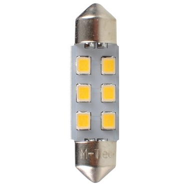 ΛΑΜΠΑΚΙΑ ΠΛΑΦΟΝΙΕΡΑΣ C5W 12V SV8.5 36mm 0,5W 6xSMD2835 LED OSRAM ΛΕΥΚΟ  BLISTER 2ΤΕΜ. M-TECH