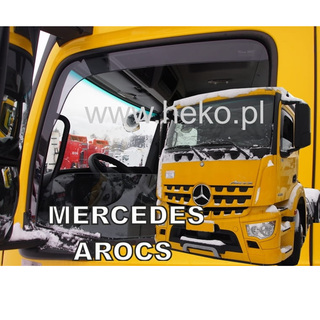 ΑΝΕΜΟΘΡΑΥΣΤΕΣ ΓΙΑ MERCEDES ACTROS MP4 2012+ / ANTOS 2012+ ΖΕΥΓΑΡΙ ΑΠΟ ΕΥΚΑΜΠΤΟ ΦΙΜΕ ΠΛΑΣΤΙΚΟ HEKO - 2 ΤΕΜ