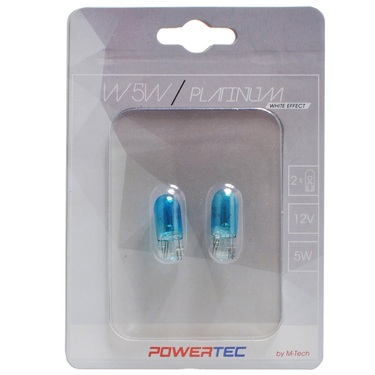 T10 W5W 12V 5W W2.1x9.5d 130% POWERTEC PLATINUM 2ΤΕΜ. M-TECH