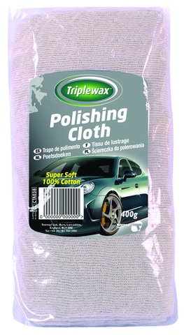 ΠΑΝΙ ΓΙΑ ΓΥΑΛΙΣΜΑ ΒΑΜΒΑΚΕΡΟ 100% (COTTON) 400g/500x27cm CARPLAN TRIPLEWAX POLISHING CLOTH