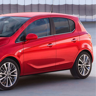 TRIM ΜΑΡΚΕ ΠΑΡΑΘΥΡΩΝ ΑΥΤΟΚΟΛΛΗΤΑ ΧΡΩΜΙΟΥ ΓΙΑ OPEL CORSA E 5D 2015+ 6ΤΕΜ.