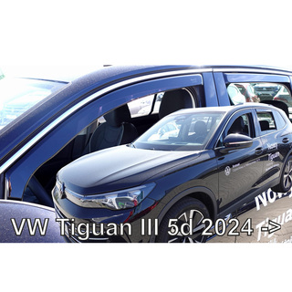 ΑΝΕΜΟΘΡΑΥΣΤΕΣ ΓΙΑ VW TIGUAN 5D 2022+ ΣΕΤ ΑΥΤΟΚΙΝΗΤΟΥ ΑΠΟ ΕΥΚΑΜΠΤΟ ΦΙΜΕ ΠΛΑΣΤΙΚΟ HEKO - 4 ΤΕΜ.