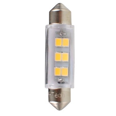 ΛΑΜΠΑΚΙΑ ΠΛΑΦΟΝΙΕΡΑΣ C5W/C10W 12V SV8.5 0,75W 41mm 6xSMD2835 LED OSRAM ΛΕΥΚΟ  BLISTER 2ΤΕΜ. M-TECH