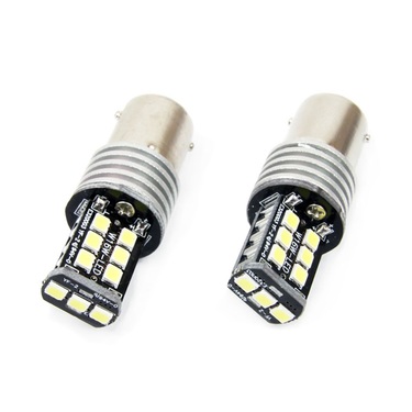 P21W 1156 12-24V 7.5W 6.000K 800lm ΛΑΜΠΑ LED CANBUS 15SMD 2835 AMiO - 2 ΤΕΜ.