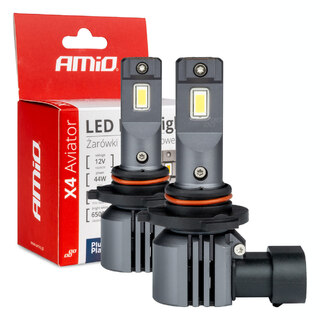 ΛΑΜΠΕΣ LED HB3 12V 44W 6.500K 3.936lm LED X4 SERIES AVIATOR PLUG & PLAY AMIO -  2 ΤΕΜ.