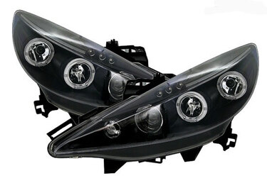 ΦΑΝΑΡΙΑ ΓΙΑ PEUGEOT 207 3D/5D 2006-2009 ANGEL EYES (ΜΑΥΡΑ) - 2 ΤΕΜ.