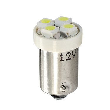 T4W 12V 0,32W BA9s (ΜΙΝΙΟΝ) LED 4xSMD3528 ΛΕΥΚΟ BLISTER 2ΤΕΜ.