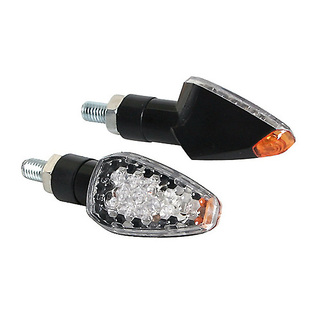 TUAREG ΦΛΑΣ LED ΜΟΤΟ 12V (ΜΑΥΡΟ - 65 Χ 26 mm) - 2 ΤΕΜ.