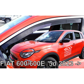 ΑΝΕΜΟΘΡΑΥΣΤΕΣ ΓΙΑ FIAT 600/600E 5D 2023+ ΣΕΤ ΑΥΤΟΚΙΝΗΤΟΥ ΑΠΟ ΕΥΚΑΜΠΤΟ ΦΙΜΕ ΠΛΑΣΤΙΚΟ HEKO - 4 ΤΕΜ.