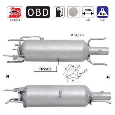 ΚΑΤΑΛΥΤΗΣ DIESEL ΚΟΡΔΙΕΡΙΤΗ FIAT CROMA 2005-2008 / OPEL VECTRA-SIGNUM 2004- / SAAB 9-3 2004- 1.9TD