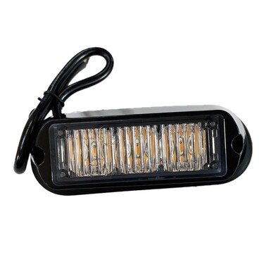 ΣΤΡΟΜΠΟ 12/24V 8x3x2,7cm ΠΟΡΤΟΚΑΛΙ 3LED 12W (4x3W) R65 R10 AMiO - 1 ΤΕΜ.